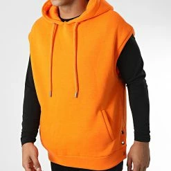 Sweat Capuche Sans Manches KL-2100 Orange de ADJ -ADJ Soldes adj 341893 KL 2100 S ORANGE 20221006T155458 03