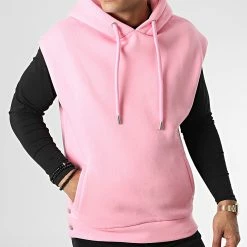 Sweat Capuche Sans Manches KL-2100 Rose de ADJ