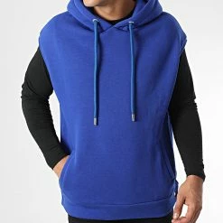Sweat Capuche Sans Manches KL-2100 Bleu Roi de ADJ -ADJ Soldes adj 341897 KL 2100 S SAXE BLUE 20221006T155513 03
