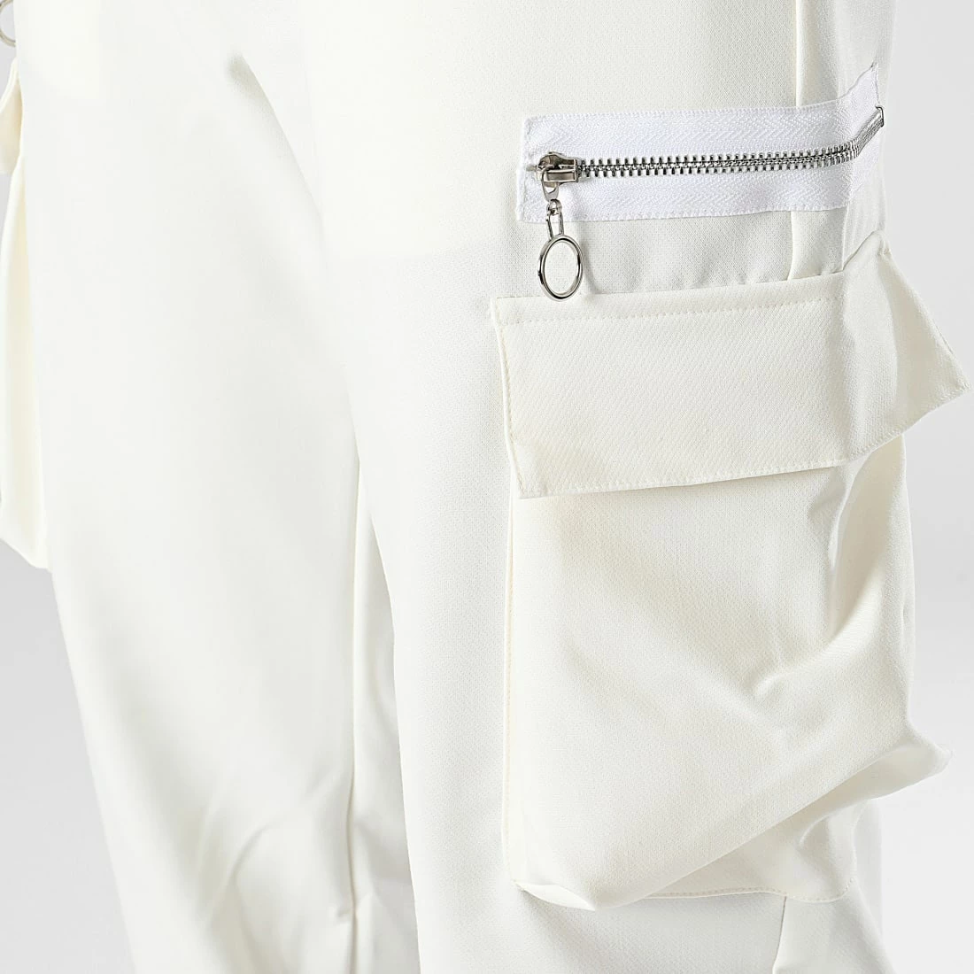 Pantalon Cargo KL-2111 Beige Clair de ADJ 4 Pantalon Cargo KL-2111 Beige Clair de ADJ – Image 2