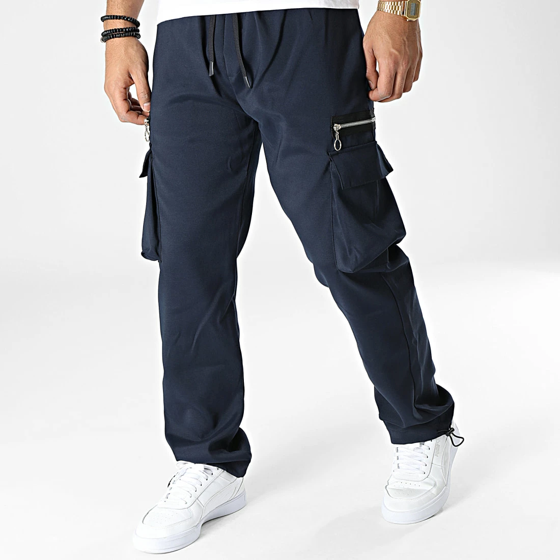 Pantalon Cargo KL-2111 Bleu Marine de ADJ 3 Pantalon Cargo KL-2111 Bleu Marine de ADJ