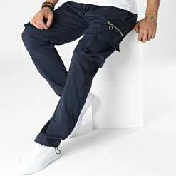 Pantalon Cargo KL-2111 Bleu Marine de ADJ 8 Pantalon Cargo KL-2111 Bleu Marine de ADJ -ADJ Soldes adj 344760 KL 2111 DARK BLUE 20221108T141729 03