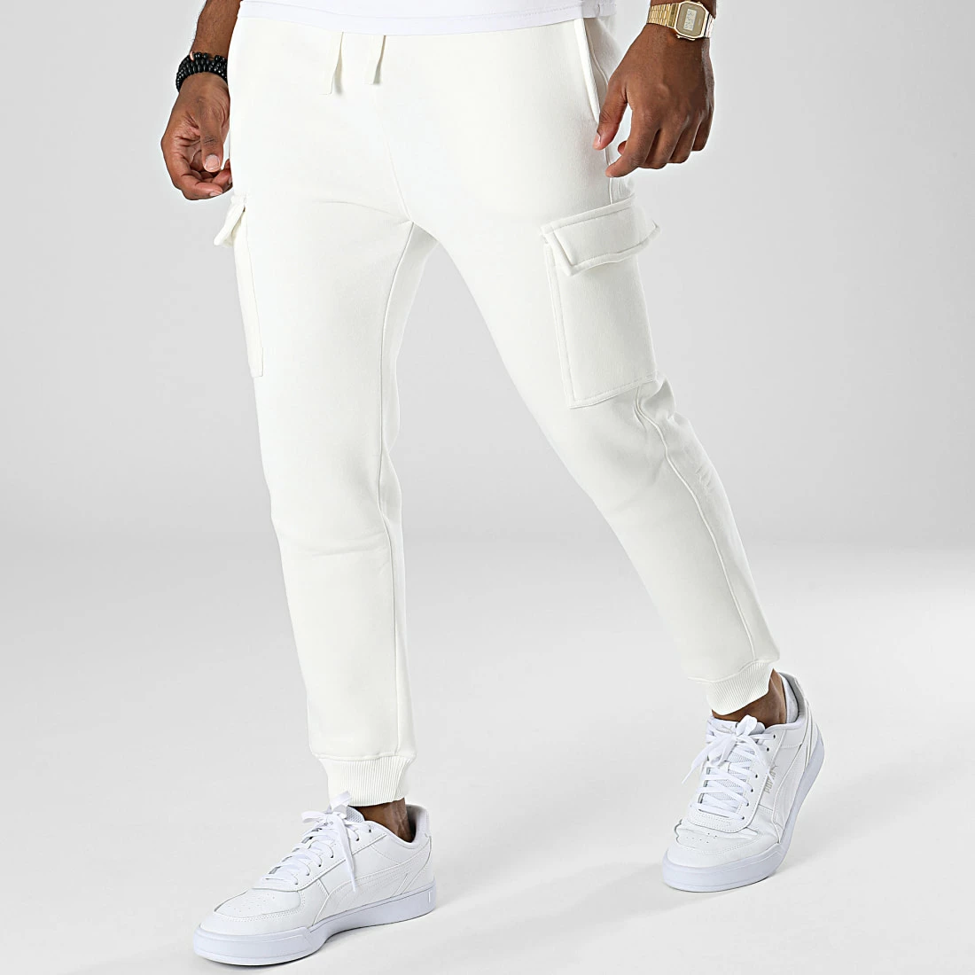 Pantalon Cargo KL-2119 Beige Clair de ADJ 3 Pantalon Cargo KL-2119 Beige Clair de ADJ