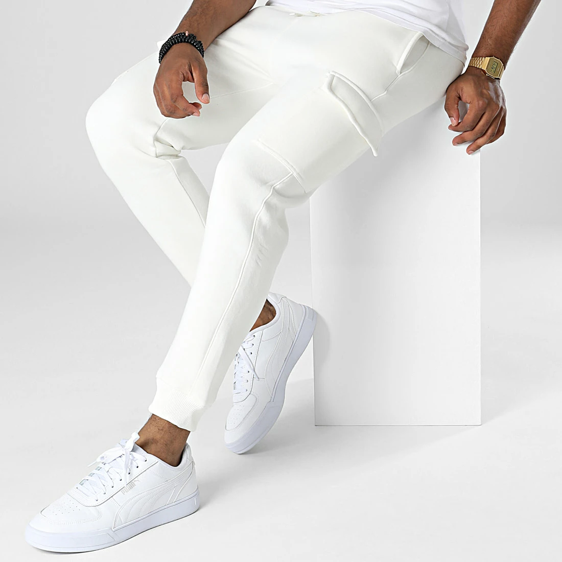 Pantalon Cargo KL-2119 Beige Clair de ADJ 5 Pantalon Cargo KL-2119 Beige Clair de ADJ – Image 3