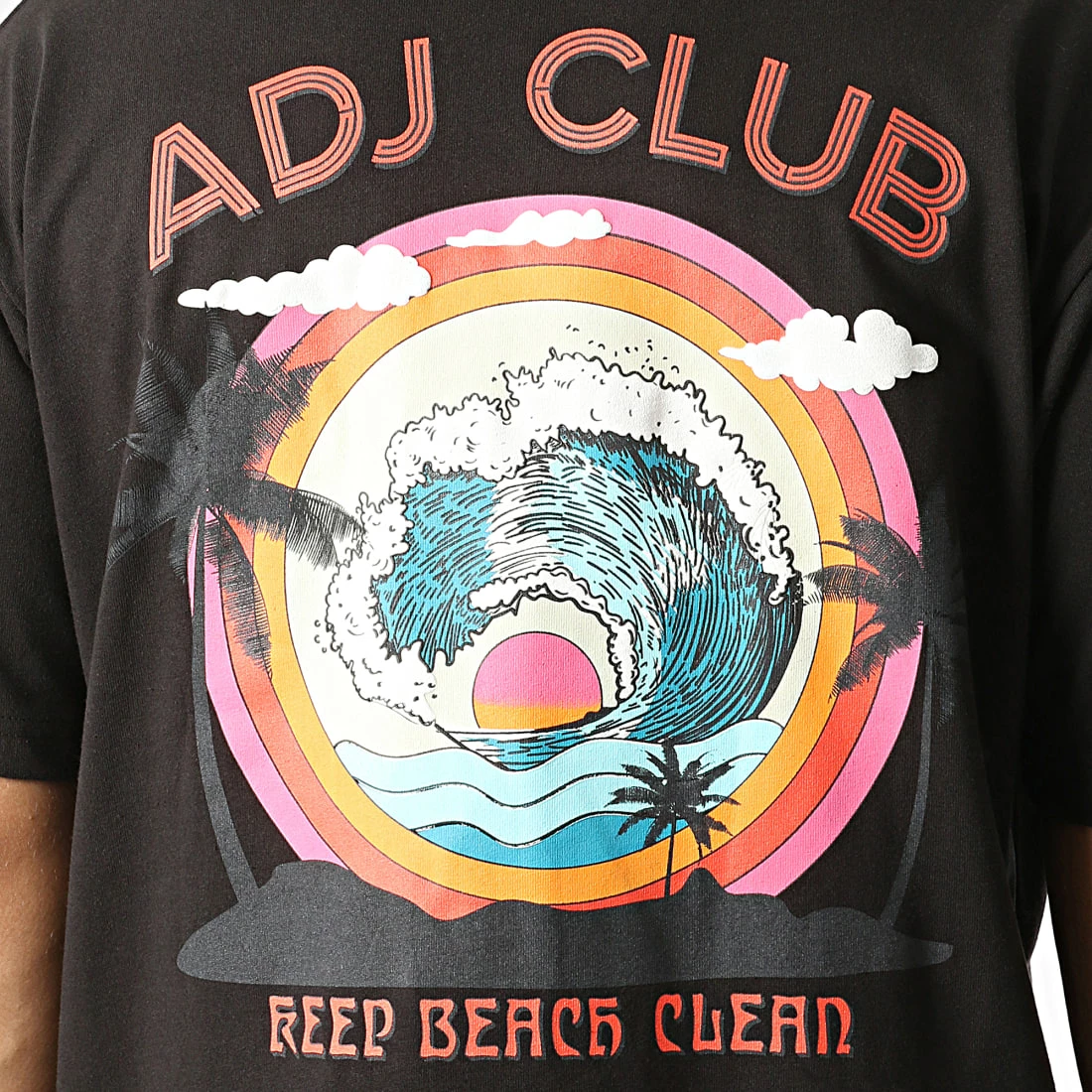 Tee Shirt Oversize Large KL-2105 Noir Floral de ADJ 4 Tee Shirt Oversize Large KL-2105 Noir Floral de ADJ – Image 2