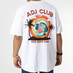 Tee Shirt Oversize Large KL-2105 Blanc Floral de ADJ