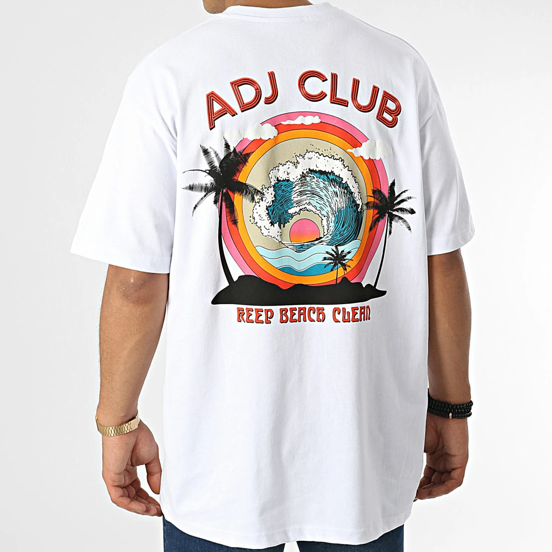 Tee Shirt Oversize Large KL-2105 Blanc Floral de ADJ 3 Tee Shirt Oversize Large KL-2105 Blanc Floral de ADJ