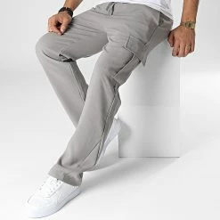 Pantalon Cargo KL-2112 Gris de ADJ 8 Pantalon Cargo KL-2112 Gris de ADJ -ADJ Soldes adj 346637 KL 2112 LTGREY 20221108T152457 03