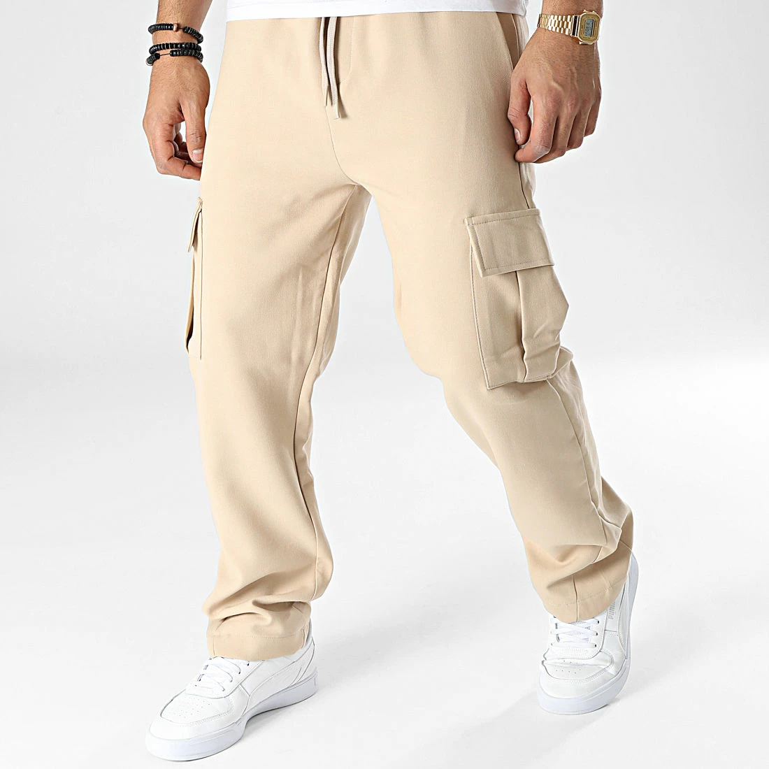 Pantalon Cargo KL-2112 Beige de ADJ 3 Pantalon Cargo KL-2112 Beige de ADJ