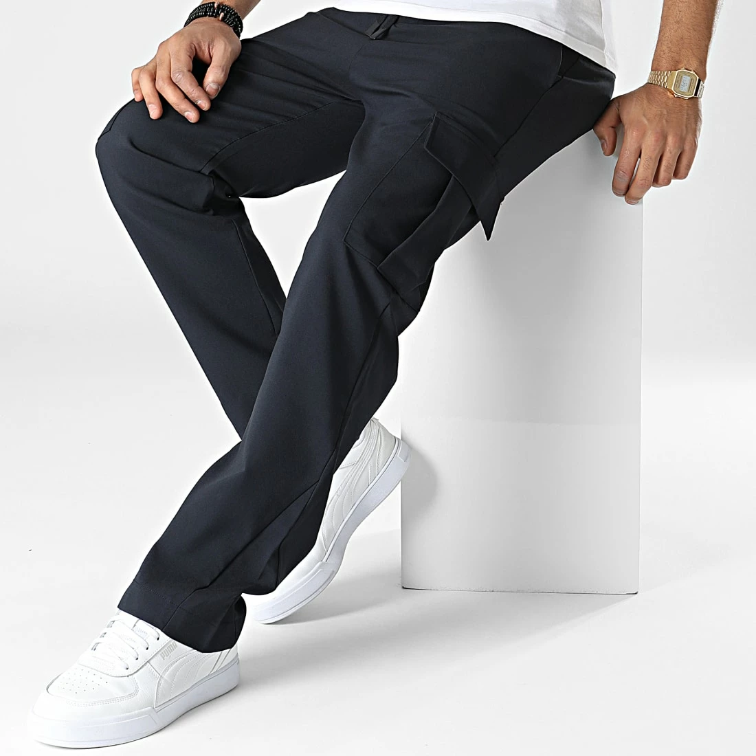 Pantalon Cargo KL-2112 Bleu Marine de ADJ 5 Pantalon Cargo KL-2112 Bleu Marine de ADJ – Image 3