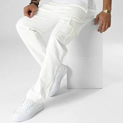 Pantalon Cargo KL-2112 Blanc de ADJ -ADJ Soldes adj 346641 KL 2112 OFF WHITE 20221108T152655 03