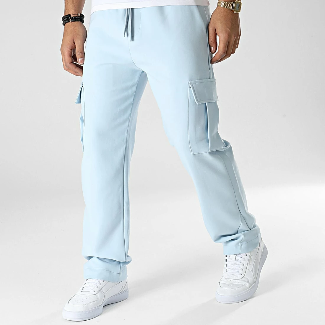 Pantalon Cargo KL-2112 Bleu Clair de ADJ 3 Pantalon Cargo KL-2112 Bleu Clair de ADJ