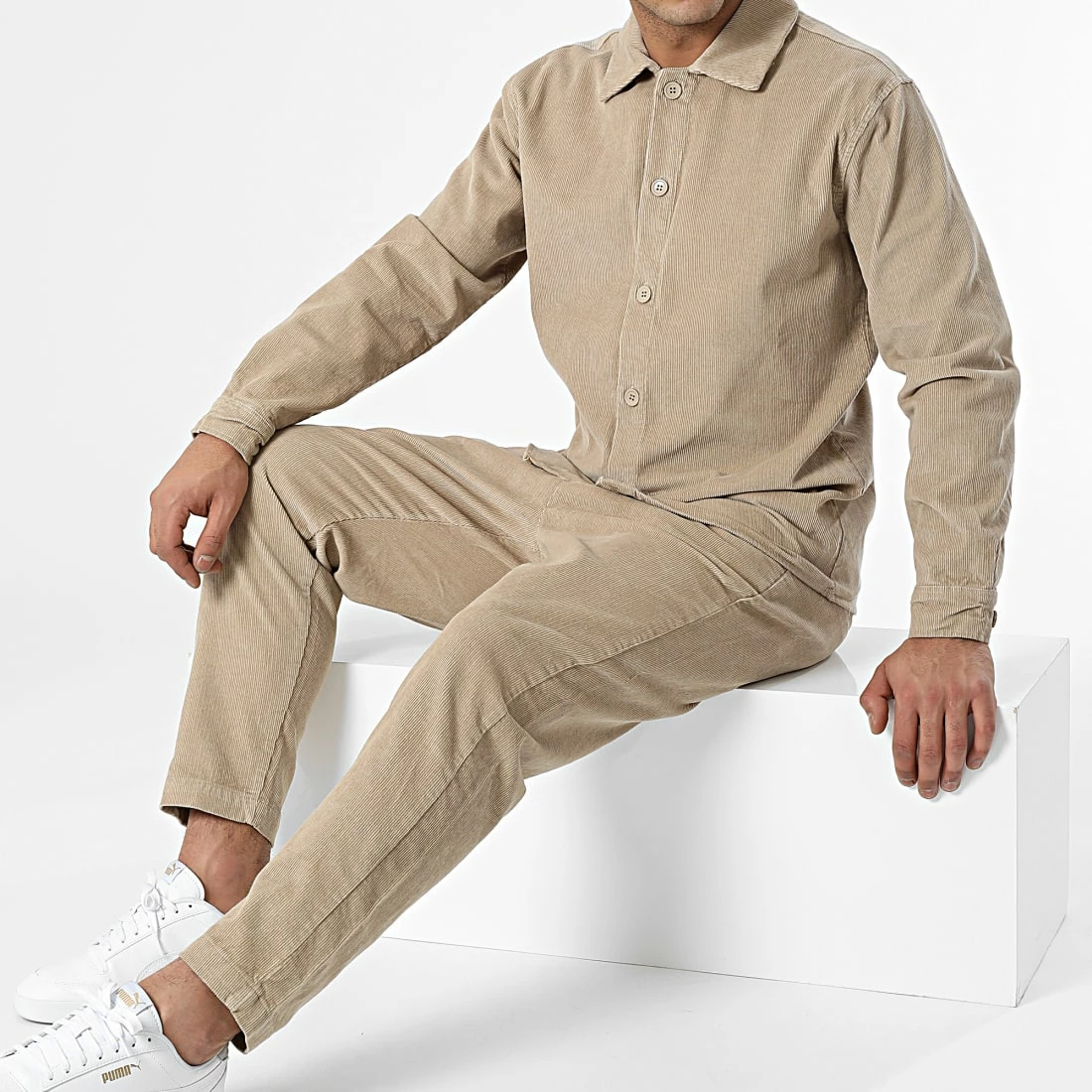 Ensemble Surchemise et Pantalon 701000 Beige de ADJ 2 Ensemble Surchemise et Pantalon 701000 Beige de ADJ
