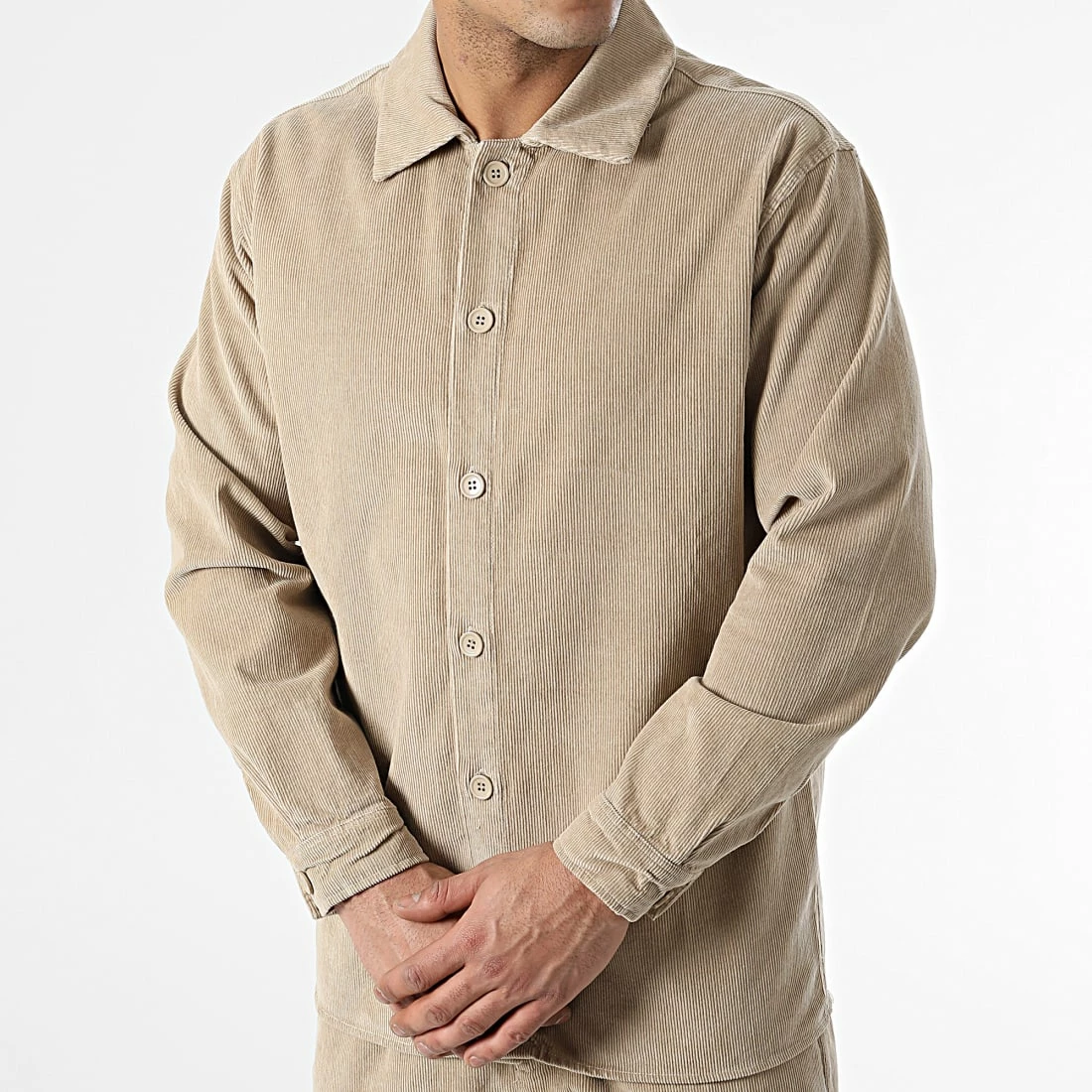 Ensemble Surchemise et Pantalon 701000 Beige de ADJ 3 Ensemble Surchemise et Pantalon 701000 Beige de ADJ – Image 2