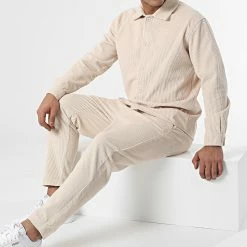 Ensemble Surchemise et Pantalon 701000 Beige Clair de ADJ