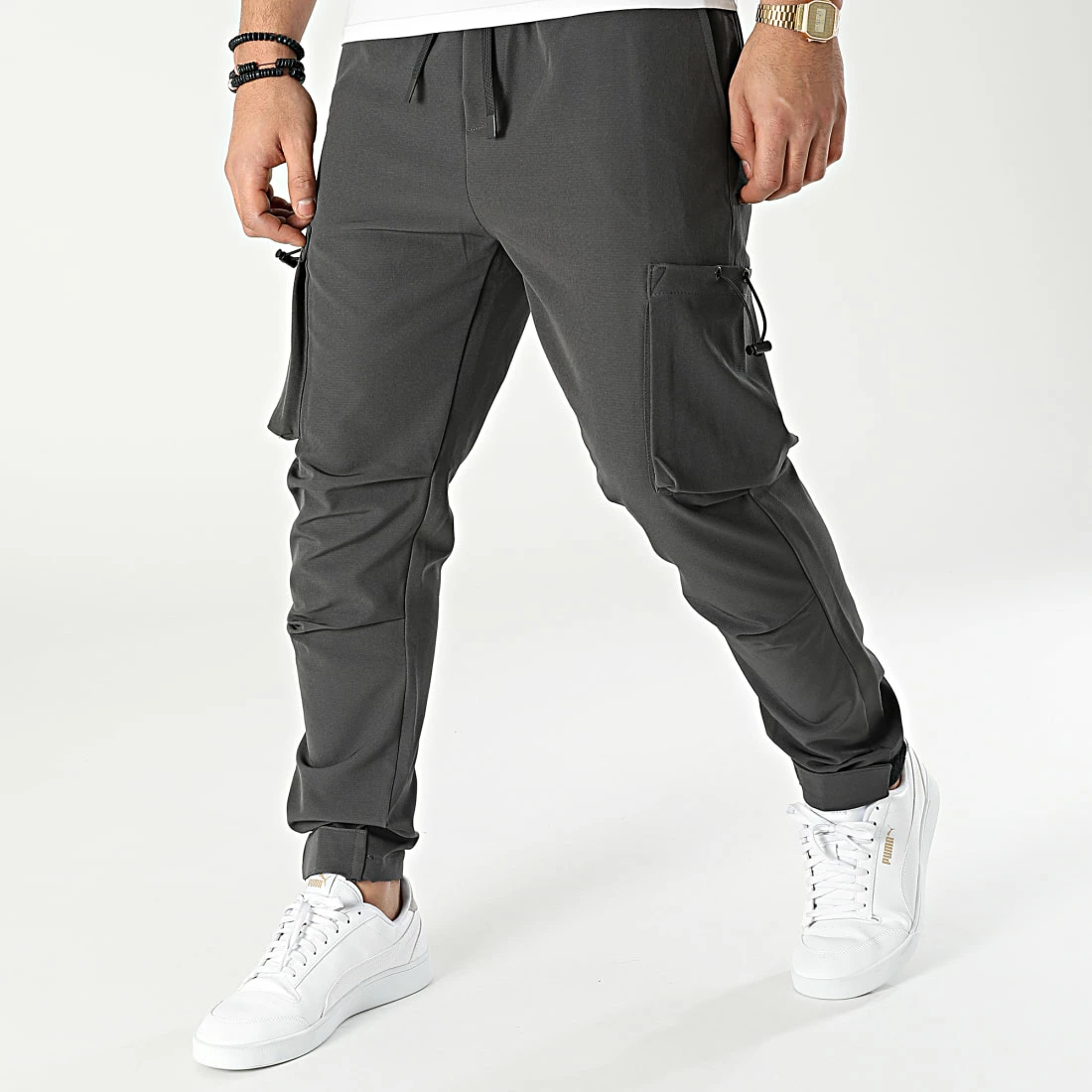 Pantalon Cargo KL-2029 Gris Anthracite de ADJ 3 Pantalon Cargo KL-2029 Gris Anthracite de ADJ