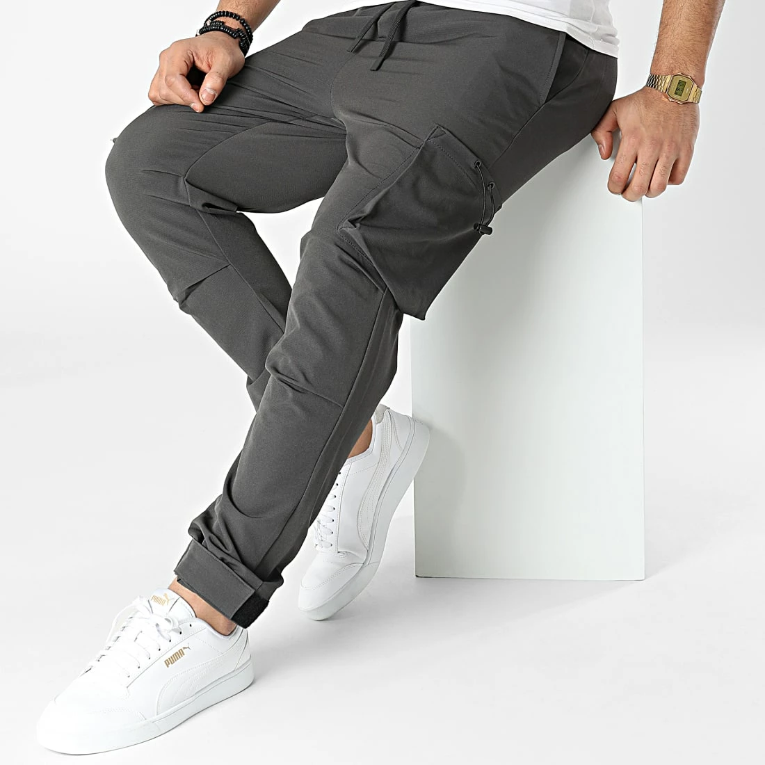 Pantalon Cargo KL-2029 Gris Anthracite de ADJ 5 Pantalon Cargo KL-2029 Gris Anthracite de ADJ – Image 3