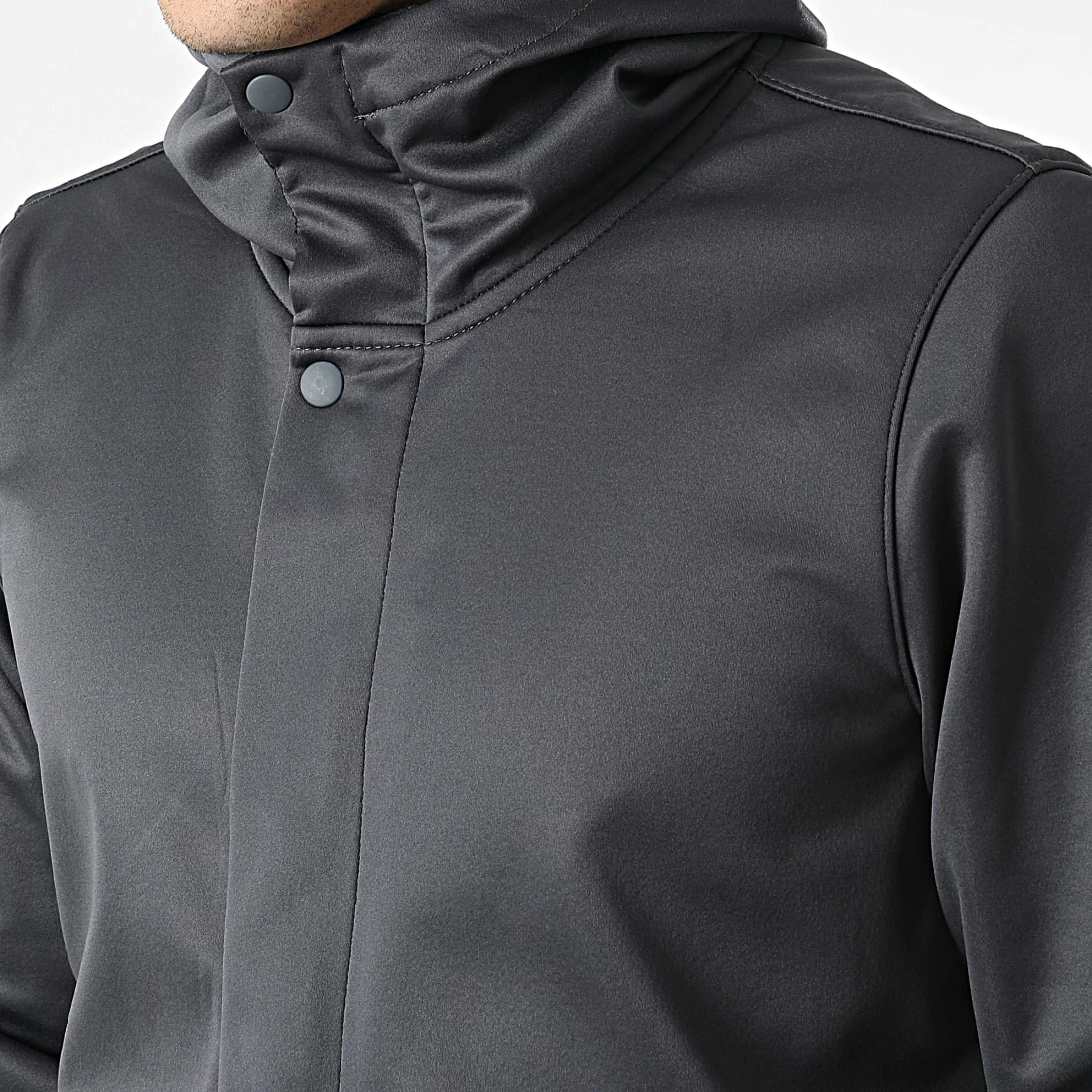 Veste Zippée Capuche KL-2009 Gris Anthracite de ADJ 3 Veste Zippée Capuche KL-2009 Gris Anthracite de ADJ – Image 2