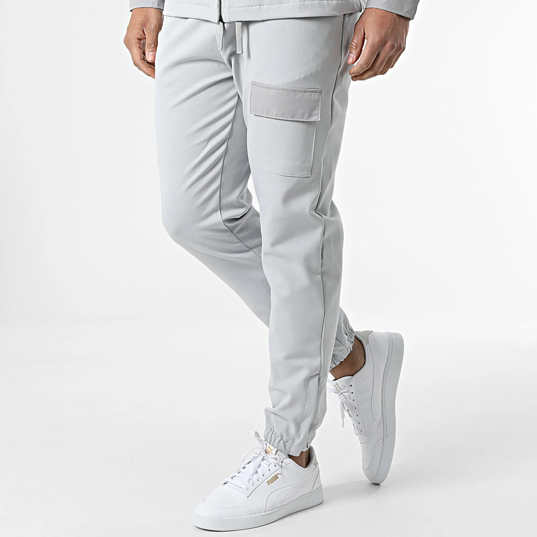 Ensemble Veste Jogging KL-2031 Gris Clair de ADJ 7 Ensemble Veste Jogging KL-2031 Gris Clair de ADJ – Image 5