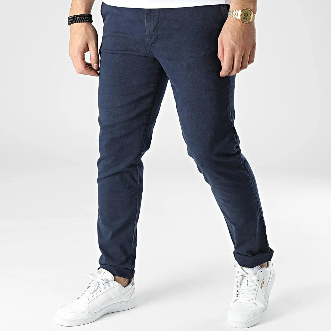 Pantalon Chino KL-2028 Bleu Marine de ADJ 3 Pantalon Chino KL-2028 Bleu Marine de ADJ