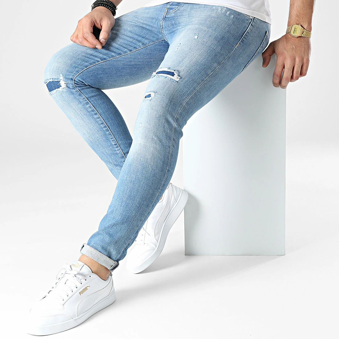Jean Skinny KL-2014 Bleu Wash de ADJ 5 Jean Skinny KL-2014 Bleu Wash de ADJ – Image 3