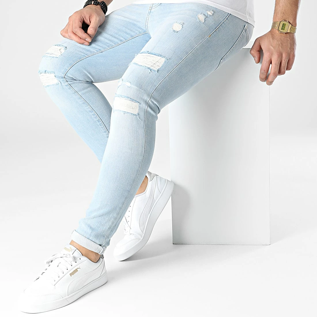 Jean Skinny KL-2014 Bleu Wash de ADJ 5 Jean Skinny KL-2014 Bleu Wash de ADJ – Image 3