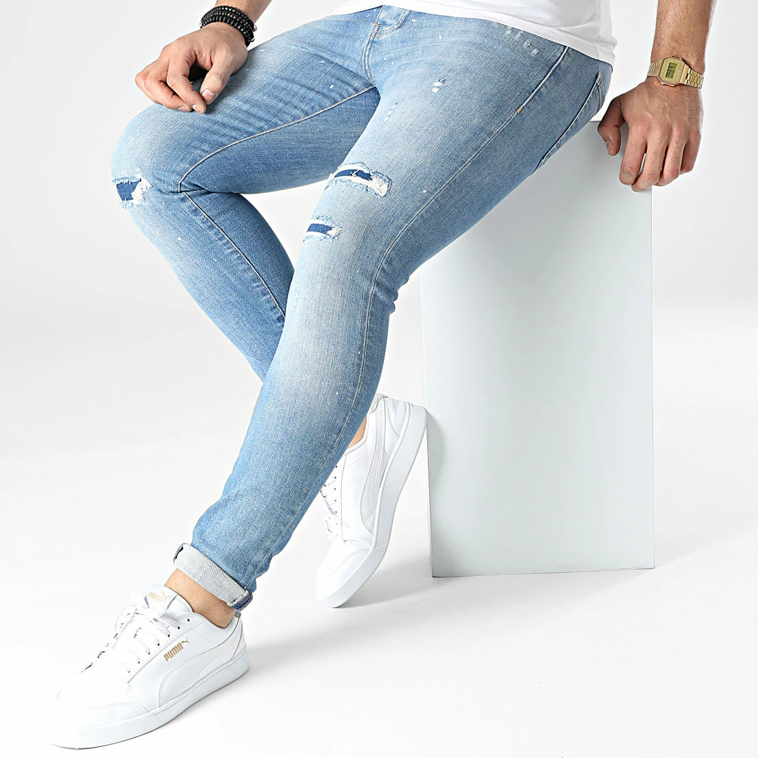 Jean Skinny KL-2014 Bleu Denim de ADJ 5 Jean Skinny KL-2014 Bleu Denim de ADJ – Image 3