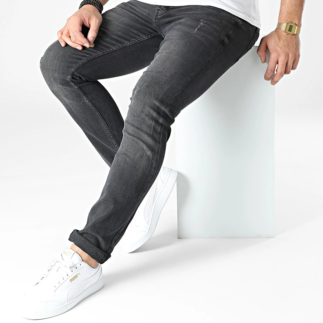 Jean Skinny KL-2036 Gris Anthracite de ADJ 5 Jean Skinny KL-2036 Gris Anthracite de ADJ – Image 3