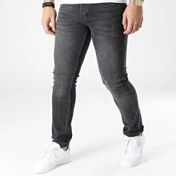 Jean Skinny KL-2036 Gris Anthracite de ADJ