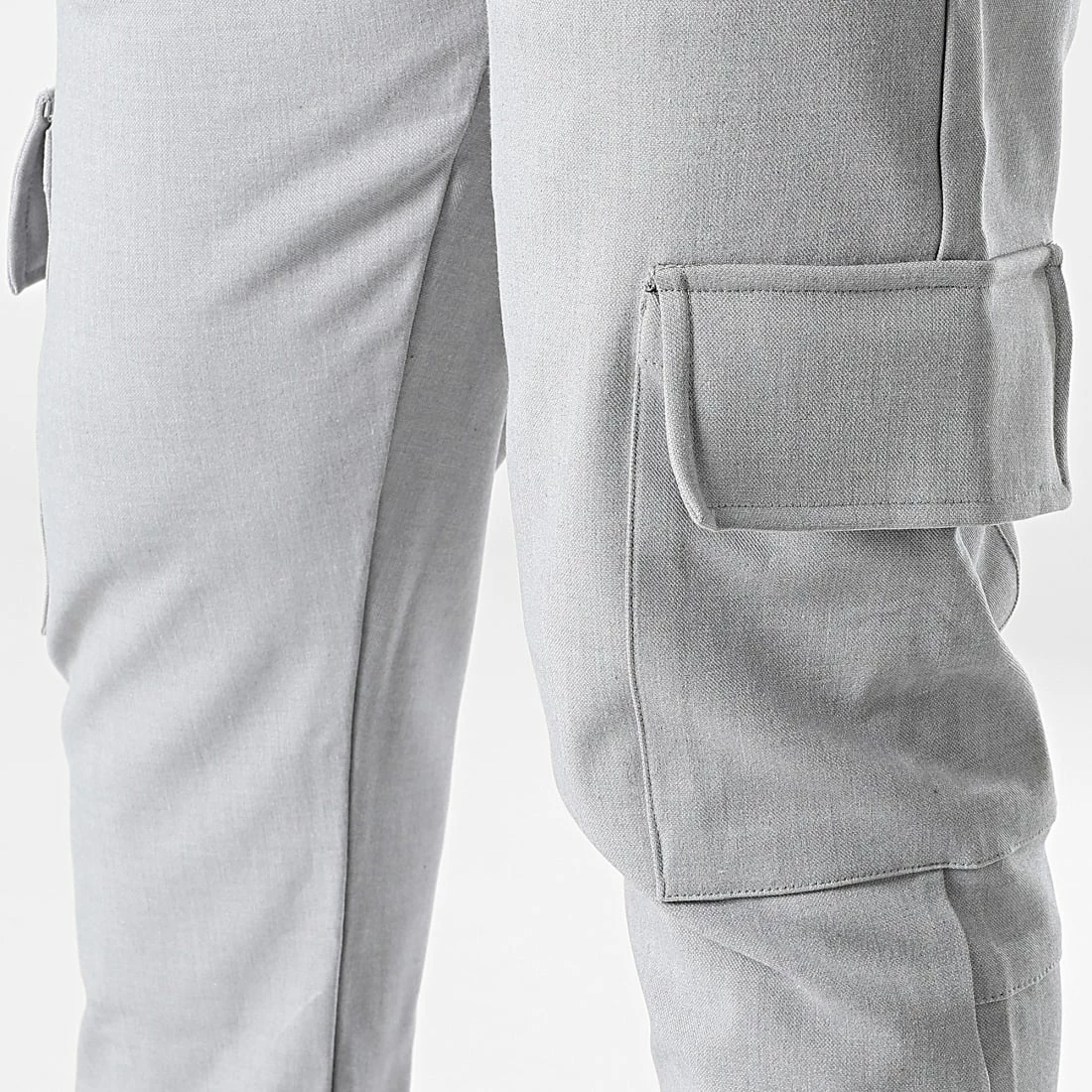 Pantalon Cargo KL-2043 Gris Clair de ADJ 4 Pantalon Cargo KL-2043 Gris Clair de ADJ – Image 2