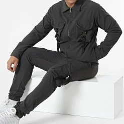 Ensemble Veste Zippée Et Jogger Pant KL-2012 Gris Anthracite de ADJ