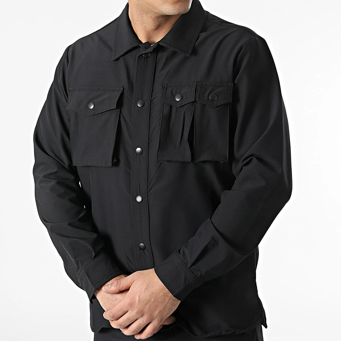 Ensemble Surchemise Et Pantalon Jogging KL-2048 Noir de ADJ 4 Ensemble Surchemise Et Pantalon Jogging KL-2048 Noir de ADJ – Image 2