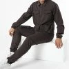 Ensemble Veste Zippée Et Jogger Pant KL-2050 Marron de ADJ