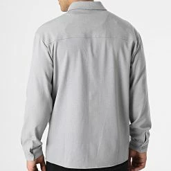Chemise A Manches Longues KL-2053 Gris Chiné de ADJ 8 Chemise A Manches Longues KL-2053 Gris Chiné de ADJ -ADJ Soldes classic series 307607 KL 2053 GREY 20220308T152443 04