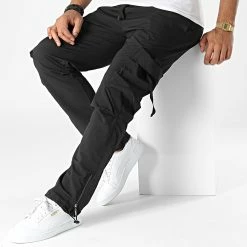 Pantalon Cargo PA-002 Noir de ADJ -ADJ Soldes frilivin 328088 PA 002 BLACK 20220727T151449 03