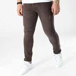 Jean Slim 19812 Marron Foncé de ADJ
