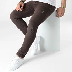 Jean Slim 19812 Marron Foncé de ADJ -ADJ Soldes grj denim 307642 19812 NOIR 20220308T140250 03