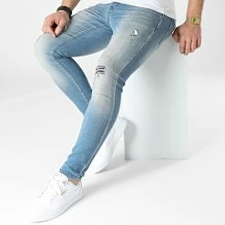 Jean Slim 18910 Bleu Denim de ADJ 8 Jean Slim 18910 Bleu Denim de ADJ -ADJ Soldes grj denim 307645 18910 BLEU 20220308T141742 03